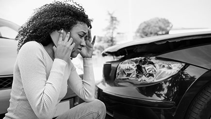 woman in car crash